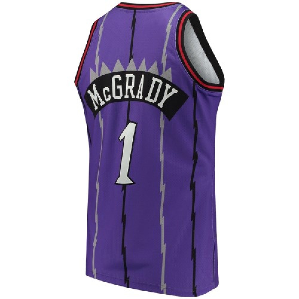 Men's Toronto Raptors Tracy McGrady #1 Throwback Purple 98-99 Hardwood Classics Jersey-Pro Kit Vault | Brand New 26/27 Sports Jerseys